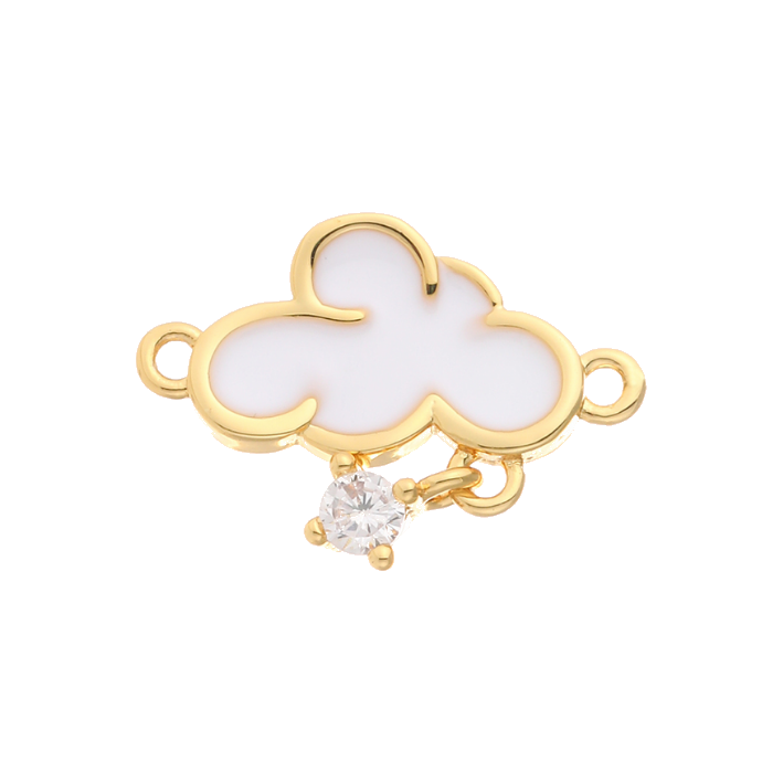 diamond cloud gold charm