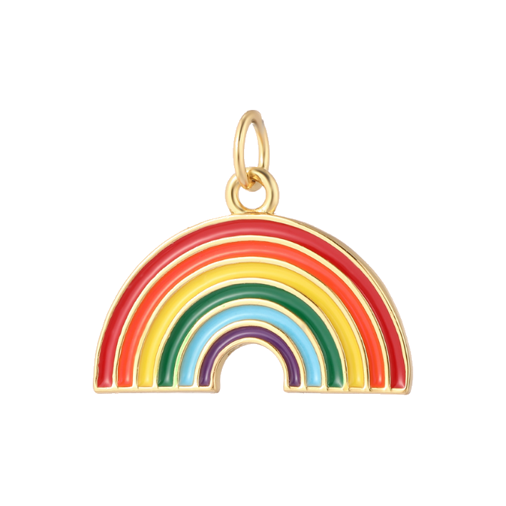 7 ring rainbow charm