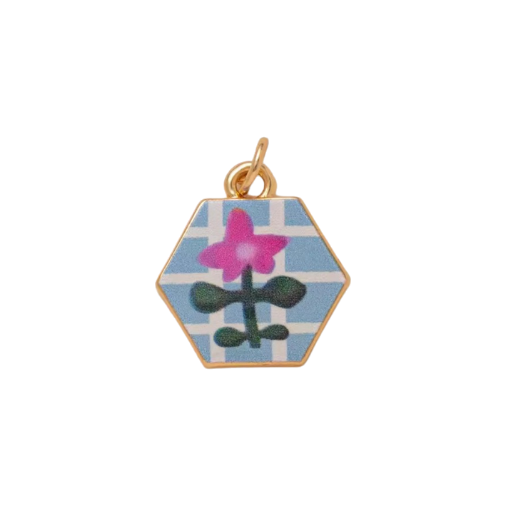 hexagon cosmos charm
