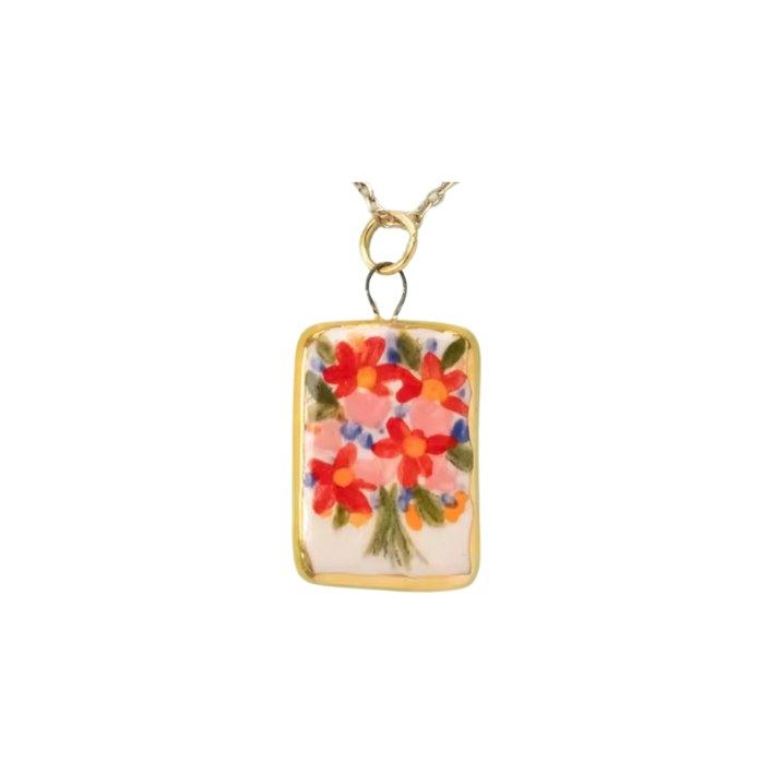 bouquet pendant charm