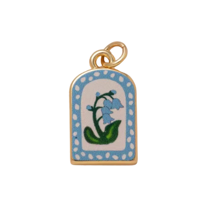 blue lilly of the valley charm