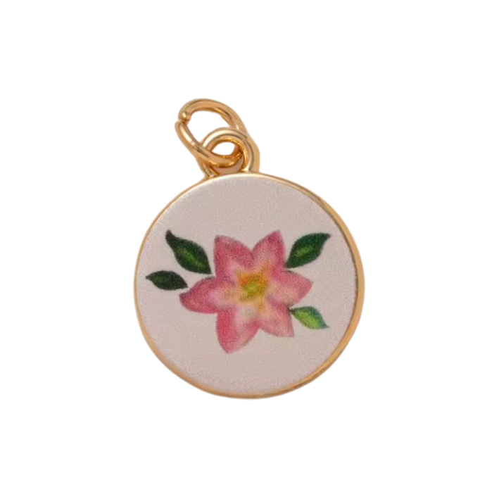sakura in circle charm