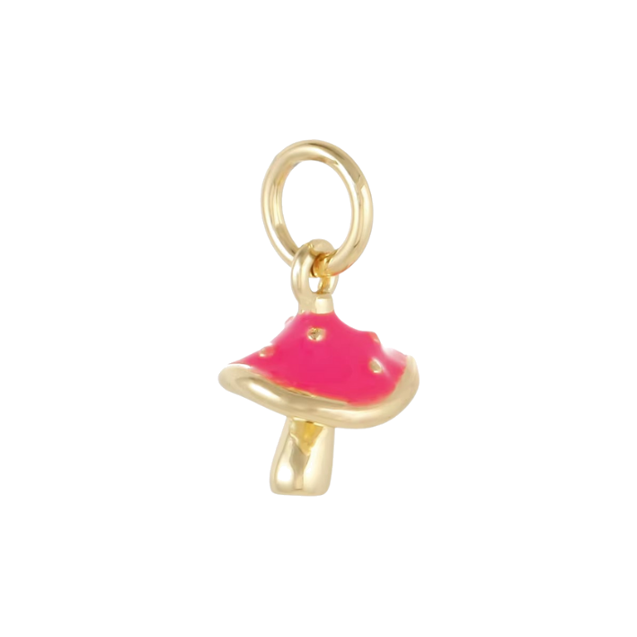pink mushroom charm