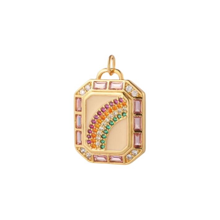 Aurora rainbow frame charm