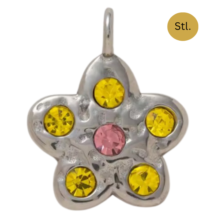 Pink Flower charm
