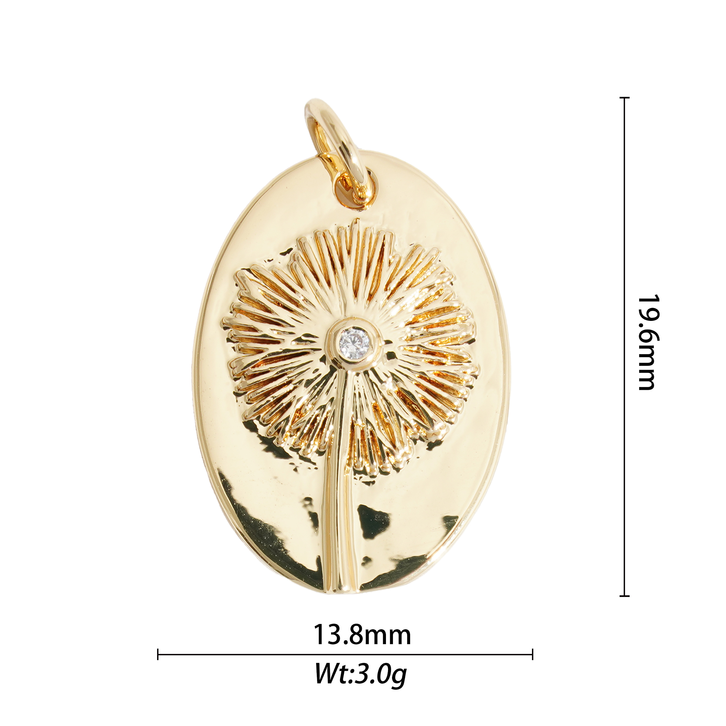 Dandelion blow flower charm