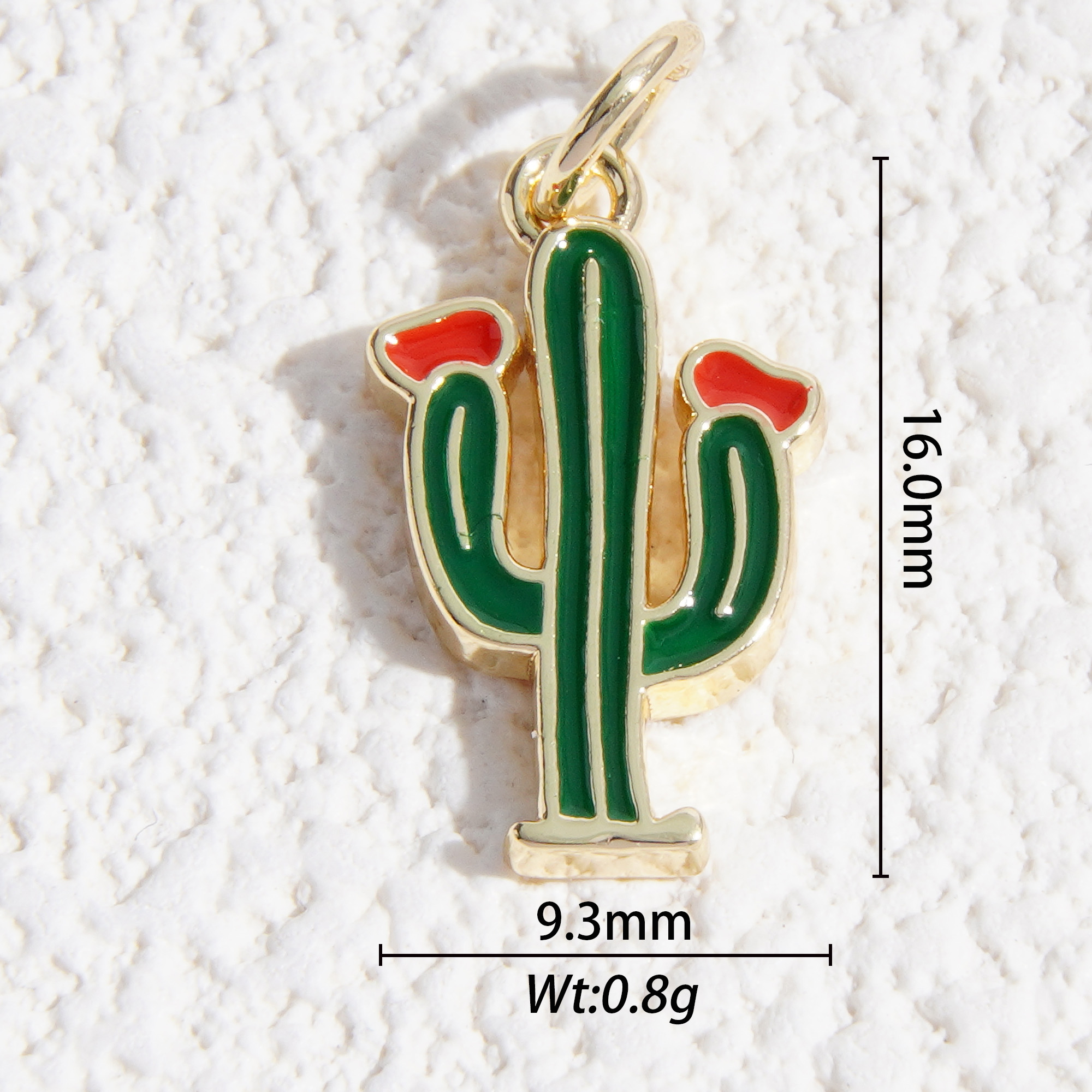 green cactus charm