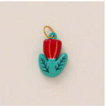 Red Tulip Blossom charm