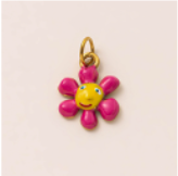 Pink Smiley Sunshine Flower charm