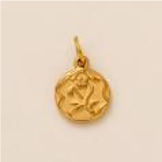 Golden Flower Coin charm