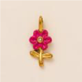 Pink Flower Blossom charm
