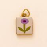 Purple Petal Square charm