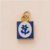 Blue Flower Tile Square charm