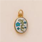Floral Whimsy Oval charm
