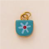 Blue Blossom Square charm