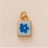 Blue Blossom Tile Square charm