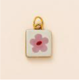 Pink Blossom Tile Square charm