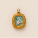Swan Lake Wood Frame charm