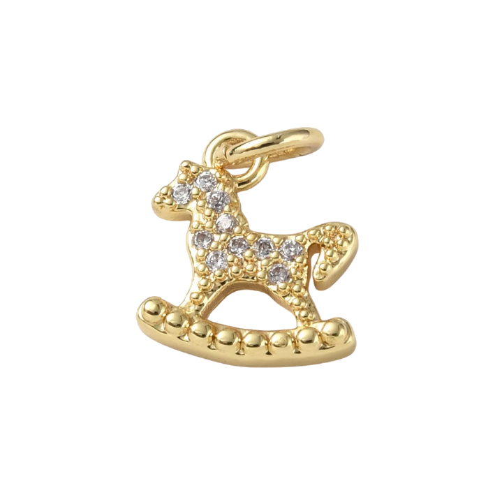 diamond rocking horse charm