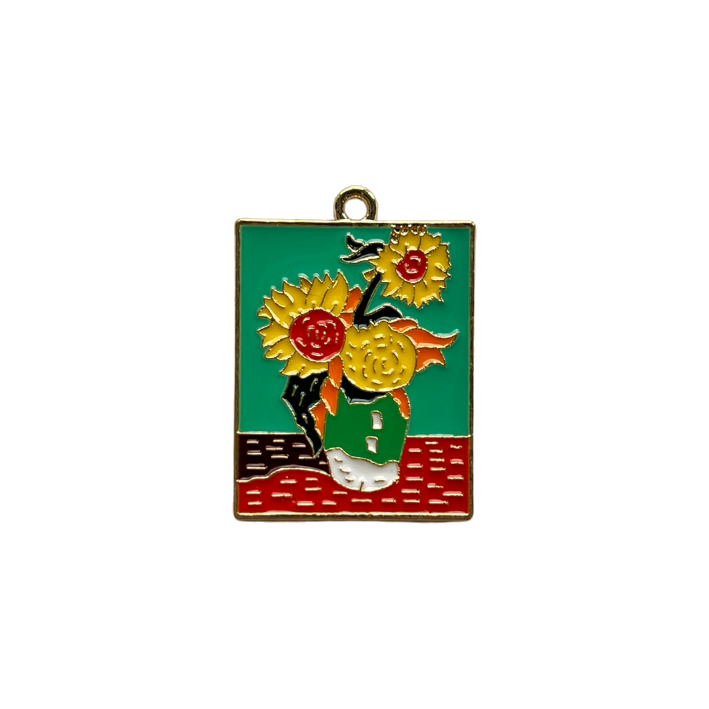 Van Gogh sunflower charm