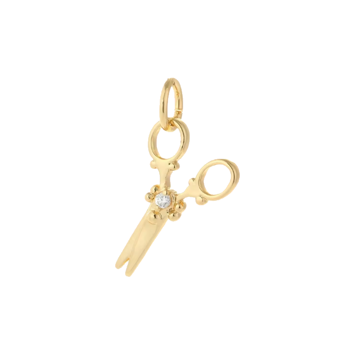 diamond scissors charm