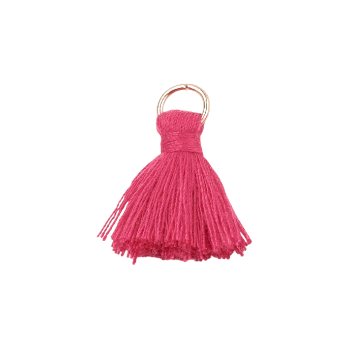 hot pink tassel charm