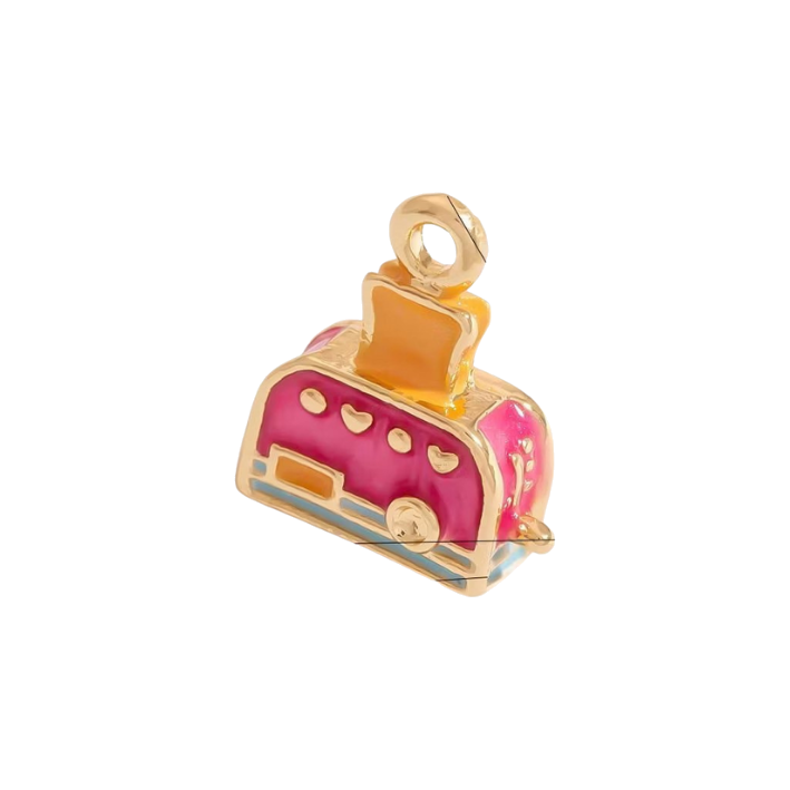 Pink toaster charm