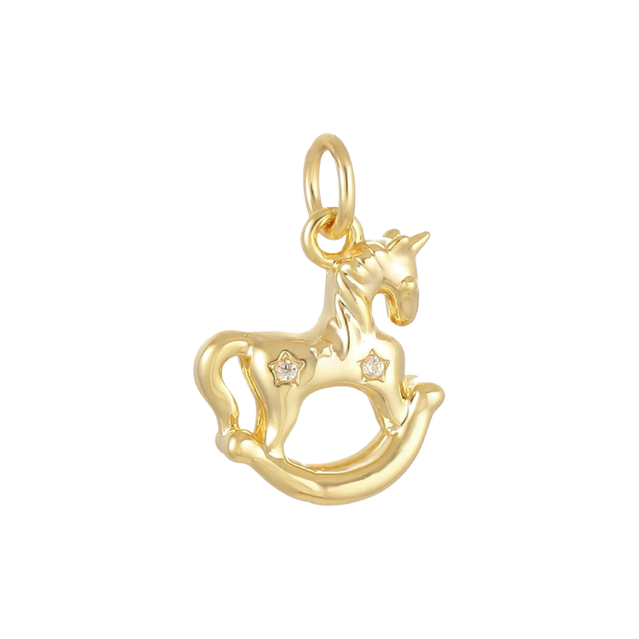 diamond rocking horse charm