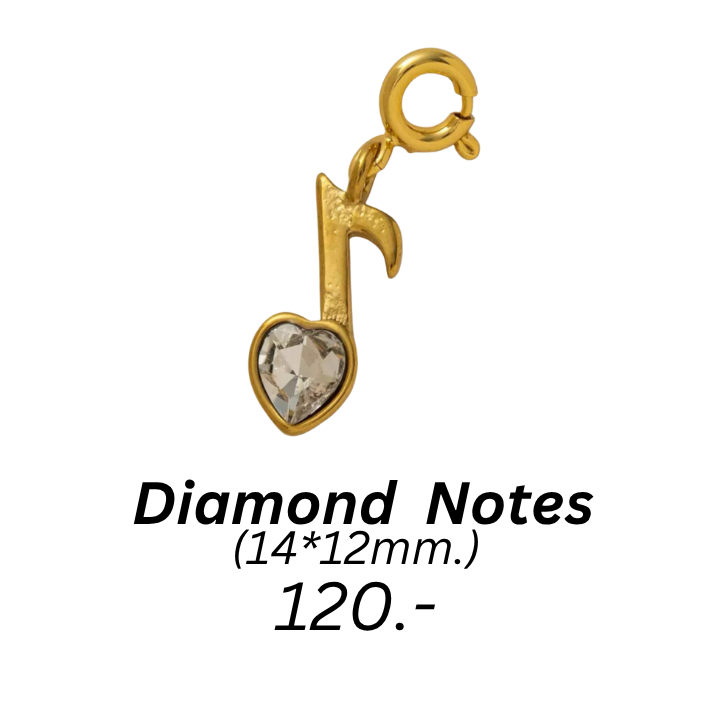 Diamond  Notes charm