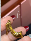 Gold heels charm