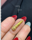 Gold Microphone charm