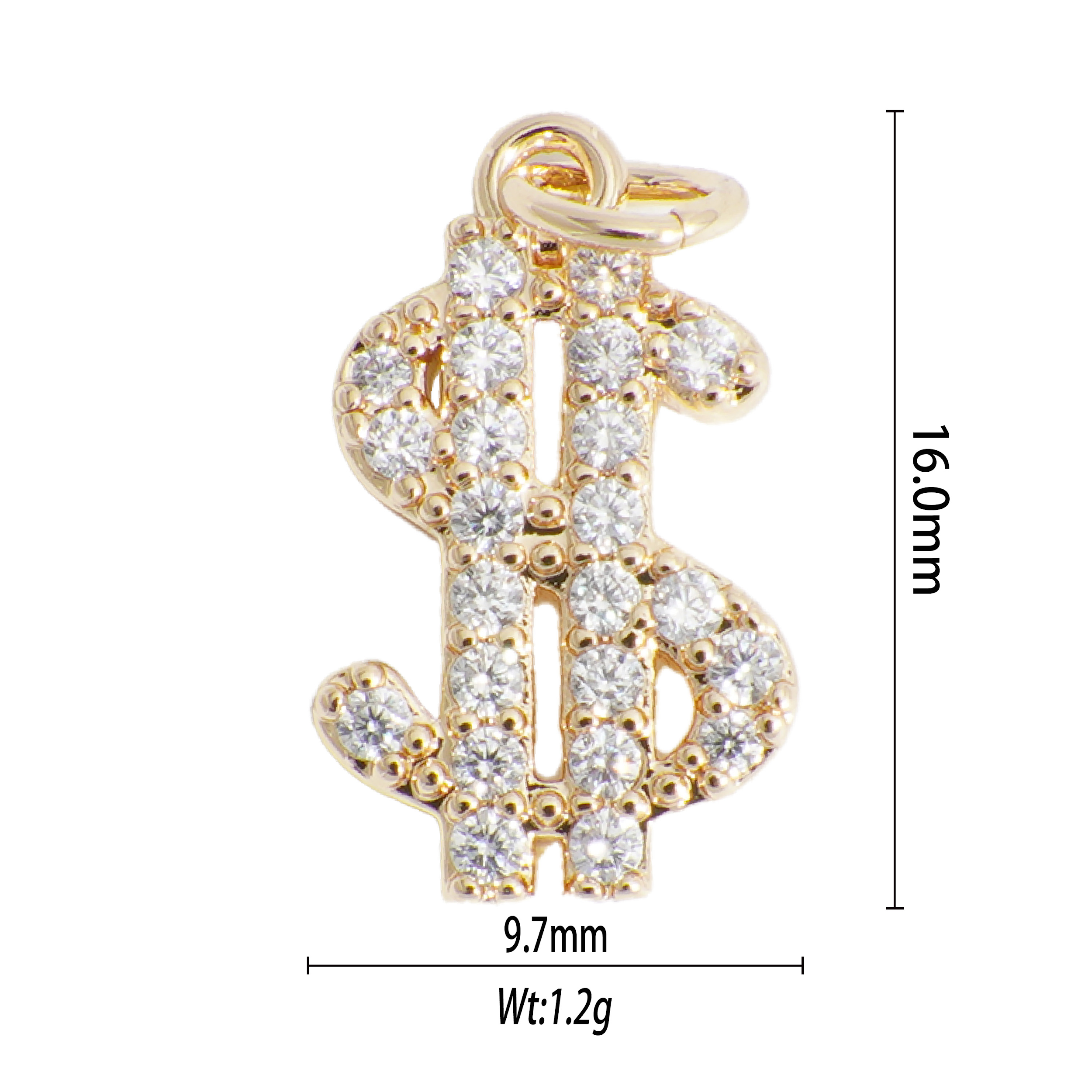 dollar diamond charm