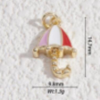 Pink white umbrella charm