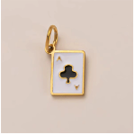 Ace of Clubs Card charm