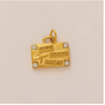 Golden Adventure Suitcase charm