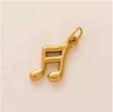 Musical Note Gold Stl. charm