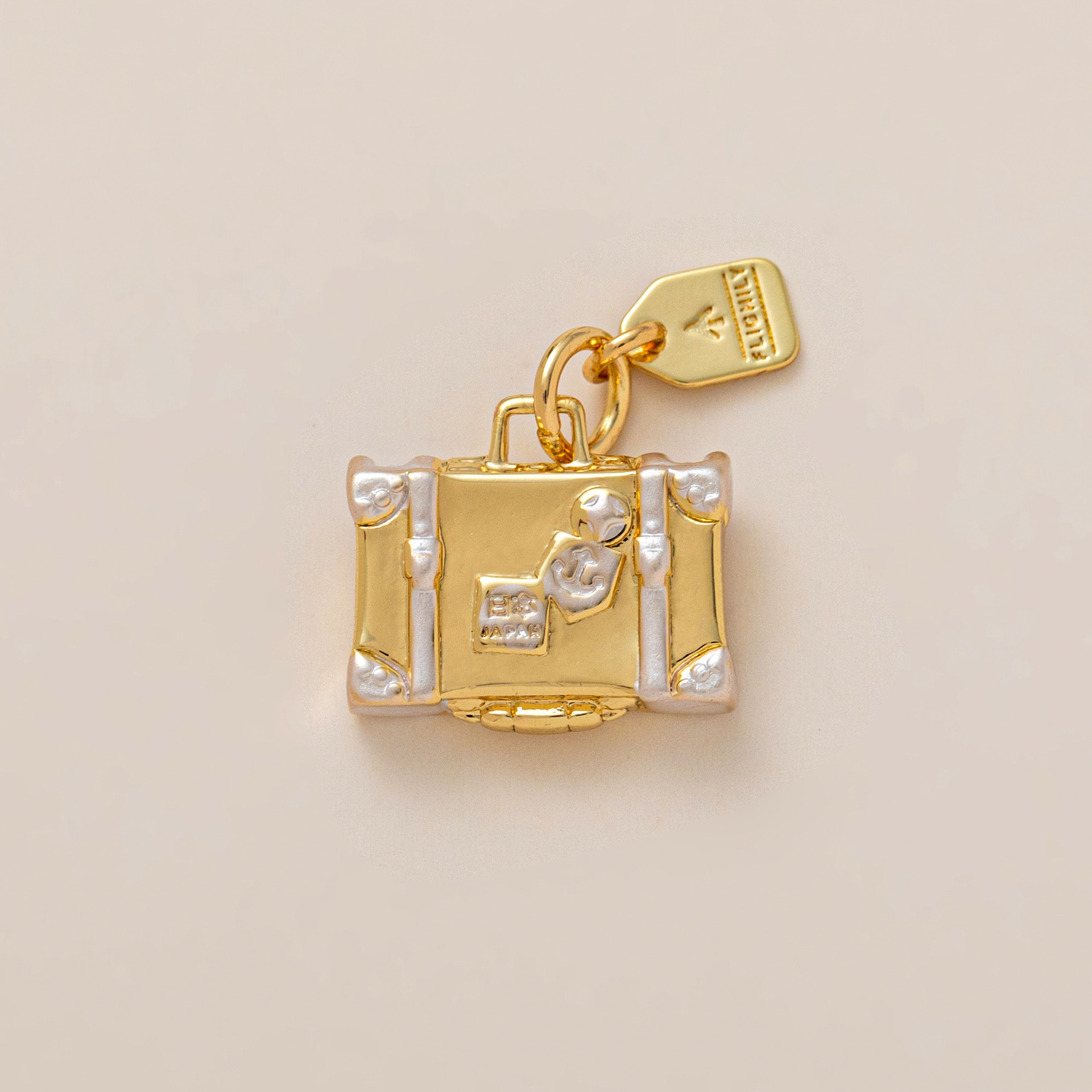 Golden Suitcase charm