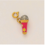 Golden Mic Drop charm
