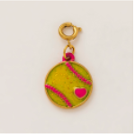 Golden Tennis Love charm