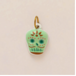 Green Sugar Skull charm