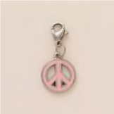Pink Peace charm