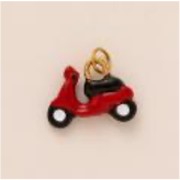 Red Scooter Ride charm