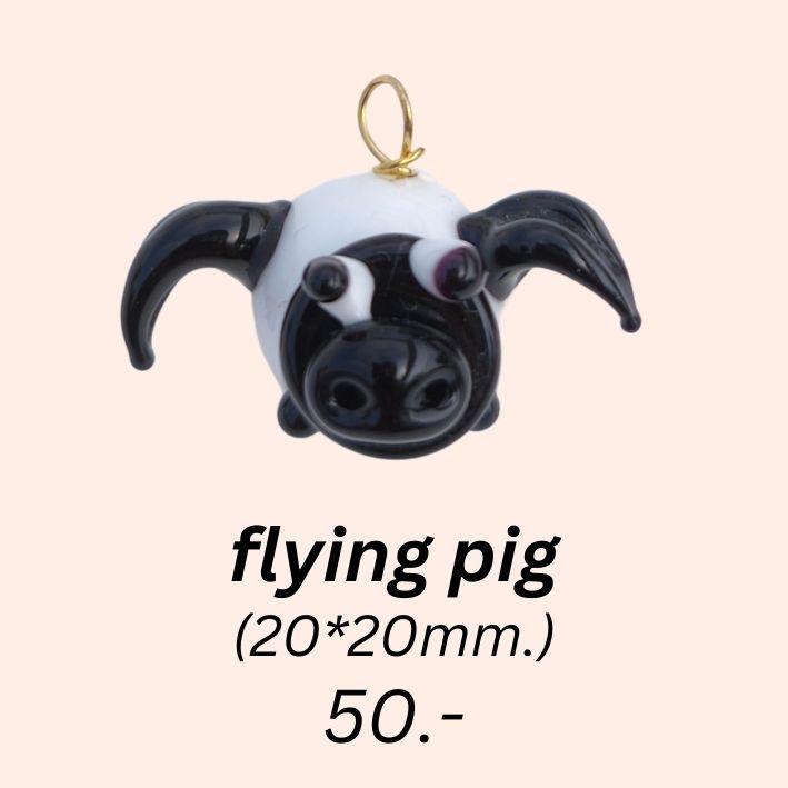 Flying pig charm