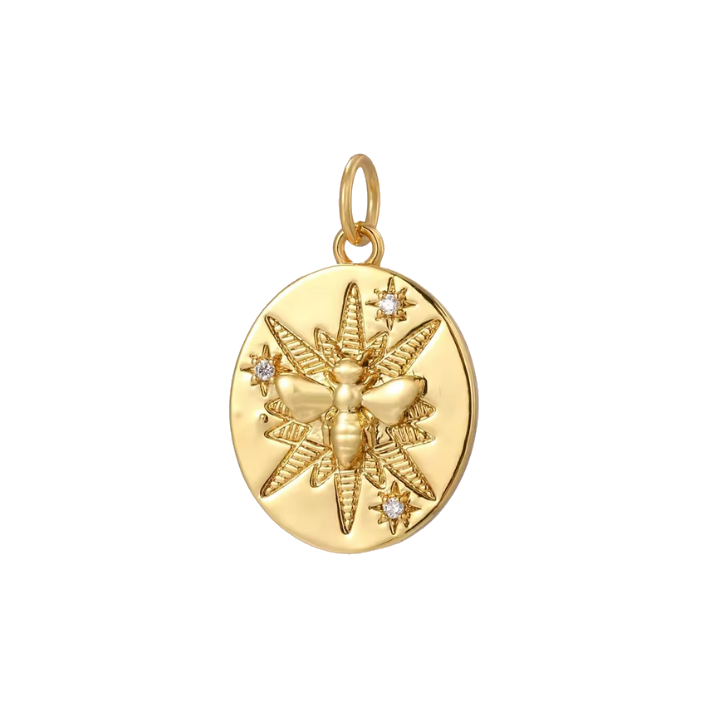Golden bee charm