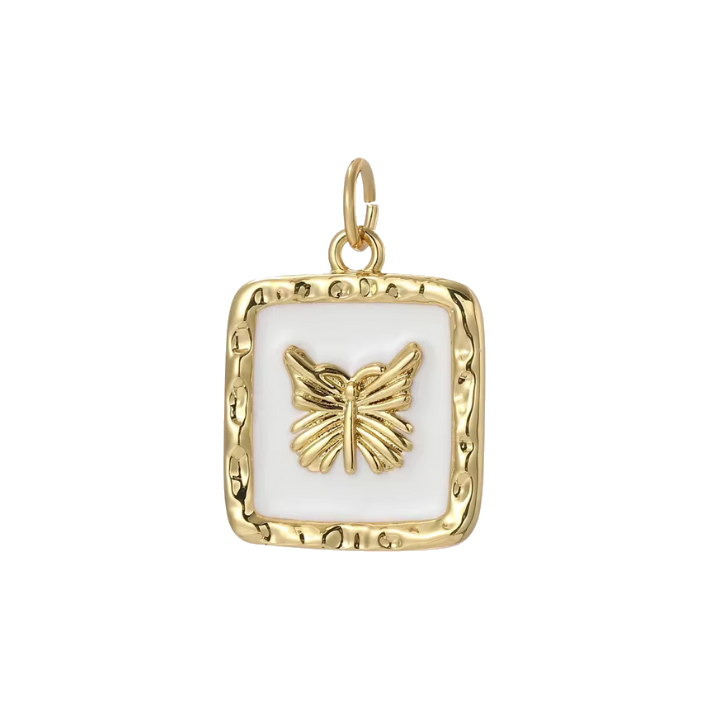 White butterfly charm