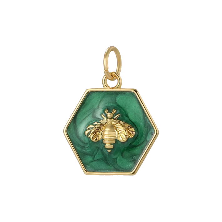 Green bee charm