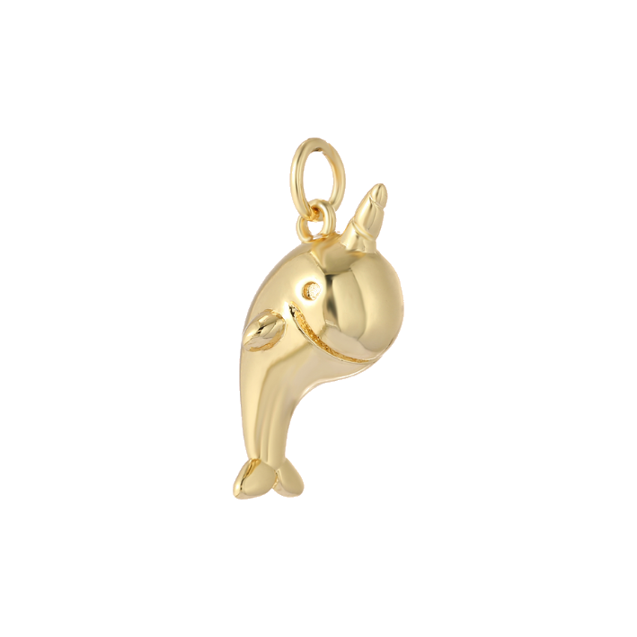 Smiling whale charm