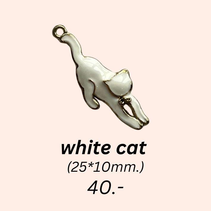 white cat charm