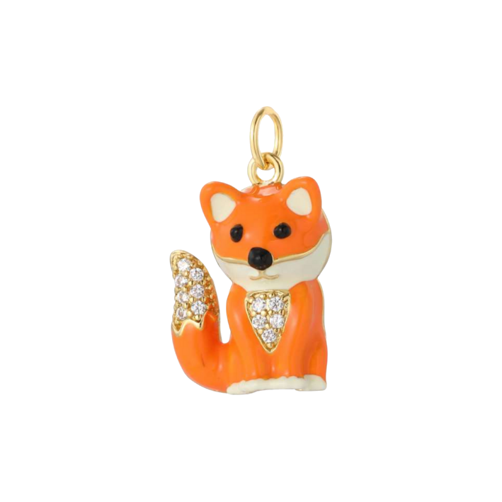 Orange foxie charm
