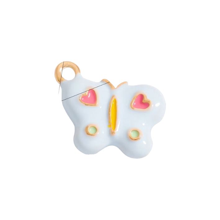 pastel butterfly charm